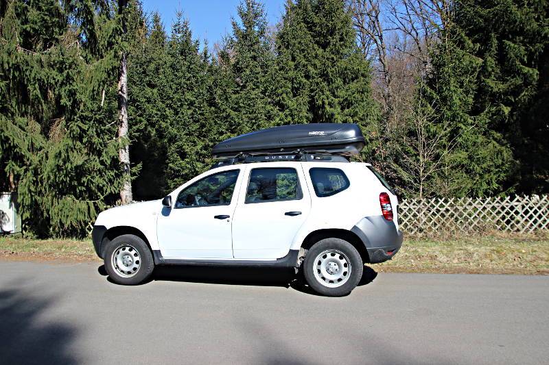 Dachbox 530 Liter auf einem Dacia Duster in Neustadt bei uns zu mieten